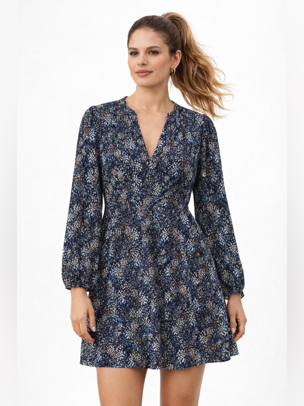 NWT Madewell Faux-Wrap Midi Dress in Floral Print V-Neck Dress